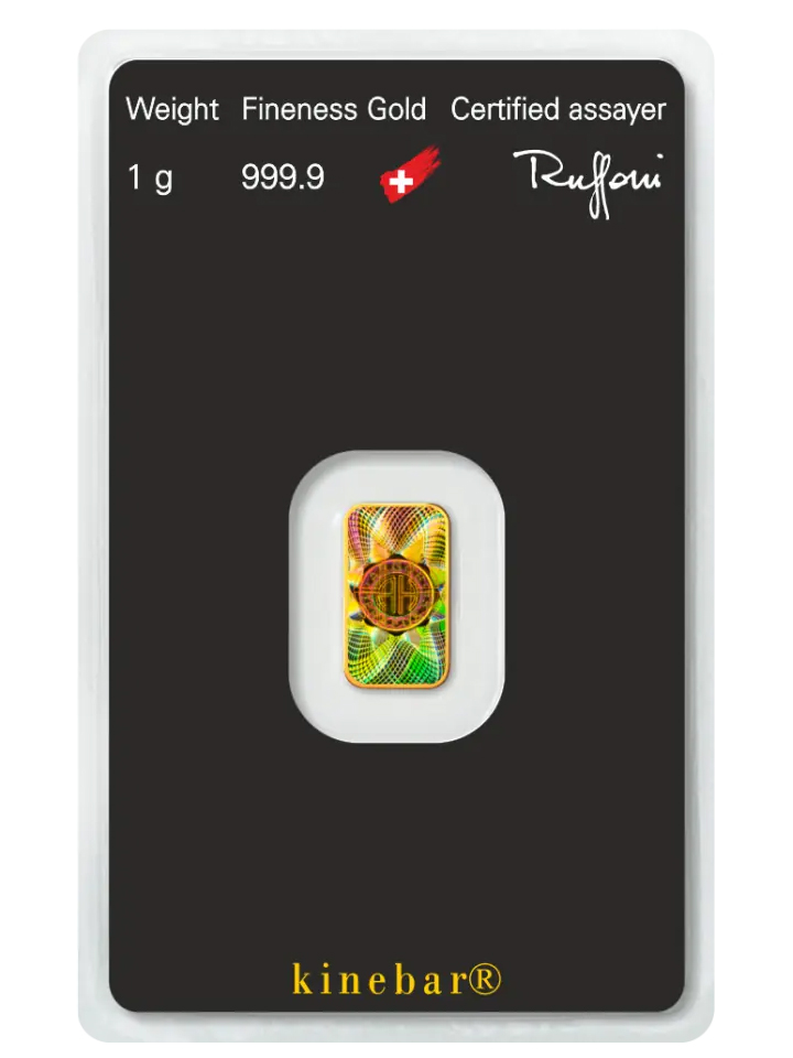 1g Gold Bar | Argor-Heraeus | Kinebar